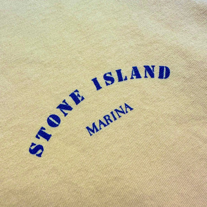 S/S 1993 Corn Yellow Marina Spell Out Polo Shirt