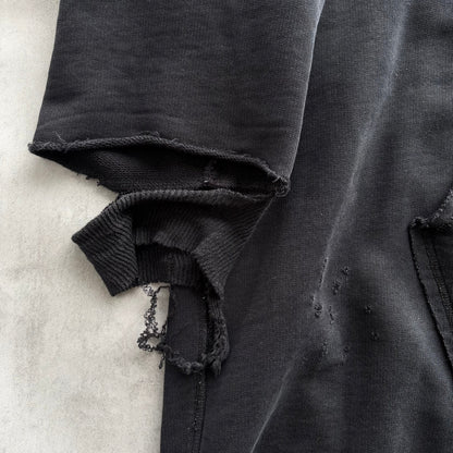 DIESEL DISTRESSED HOODIE | O/S, Black