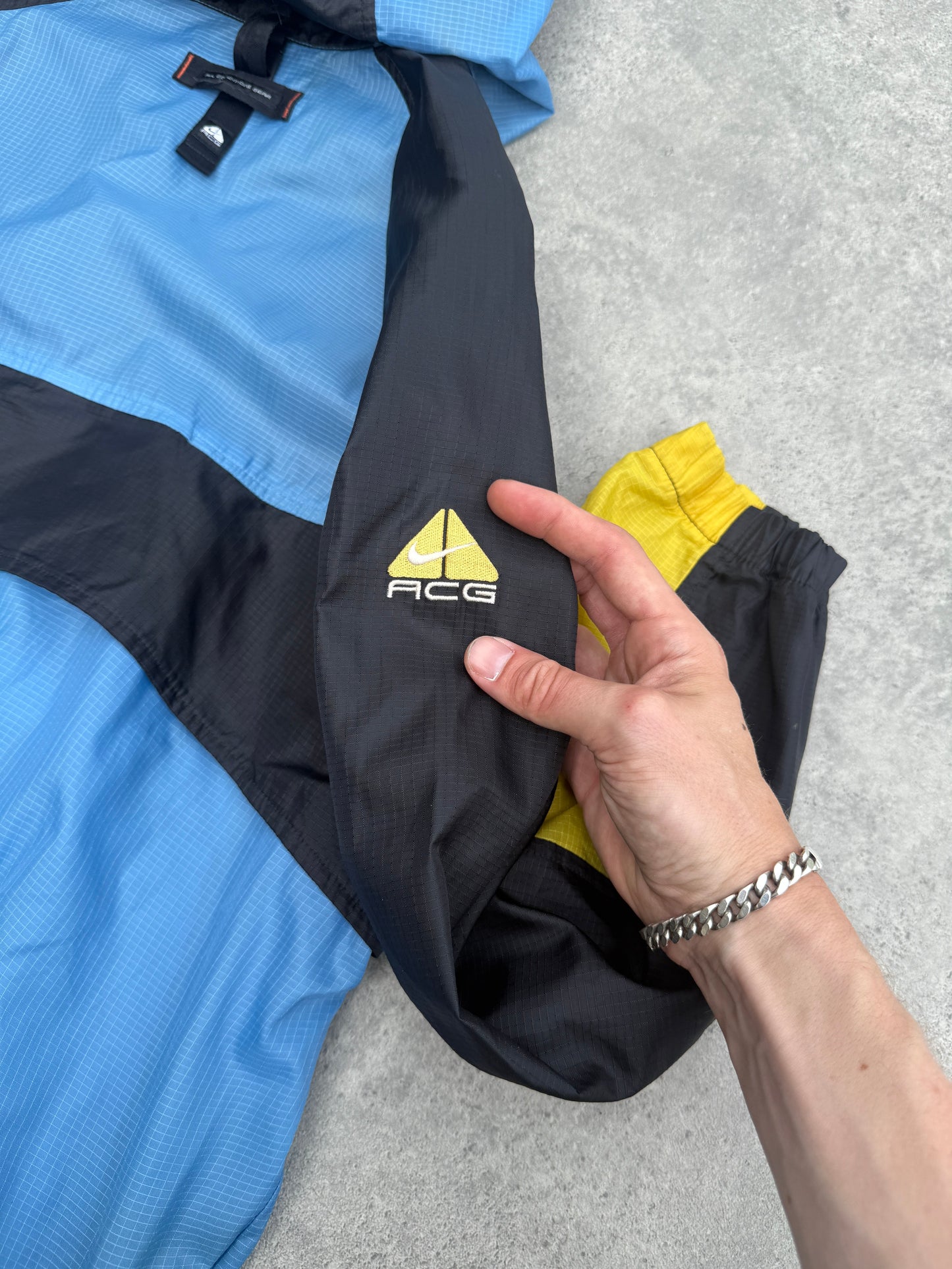 nike acg 1990s technical colour block packable lightweight jacket (l) | Default Title, Multicoloured