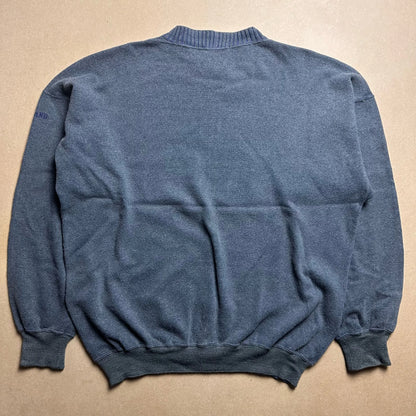 A/W Petrol Blue Mini Compass Logo Sweater