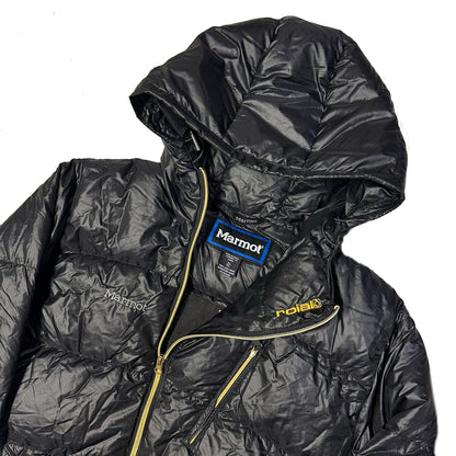 Marmot Asymmetrical Down Puffer Jacket In Black ( XL )