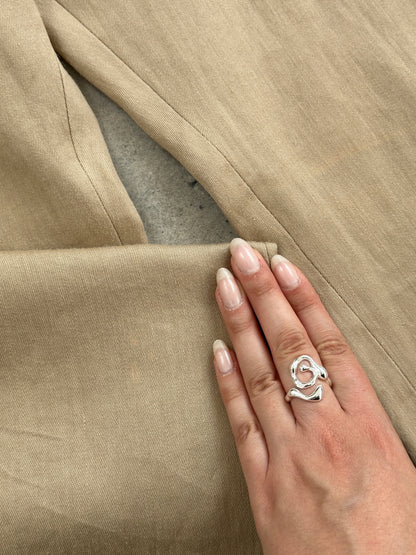 Versace 1990s Pure Ramie Wide Leg Trousers - W34