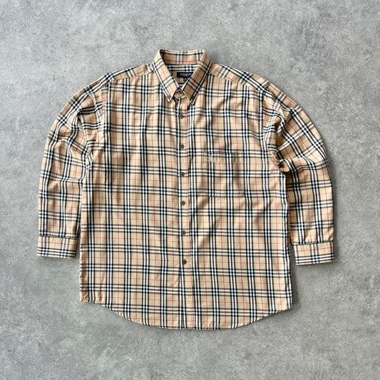 Burberry’s 1990s nova check shirt (L)