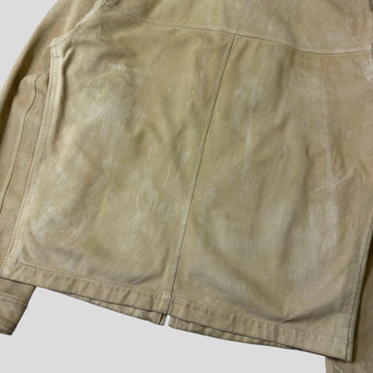 CP Company 00’s Suede Leather Harrington Work Jacket - M | Default Title, Cream