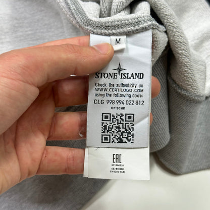 Stone Island Zip-up Grey Cotton Hoodie - M