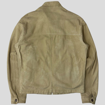CP Company 00’s Suede Leather Harrington Work Jacket - M | Default Title, Cream