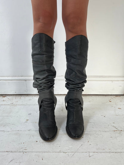 AF VANDEVORST 2006 KNEE HIGH BOOTS (EU 37.5) | DEFAULT TITLE, Black