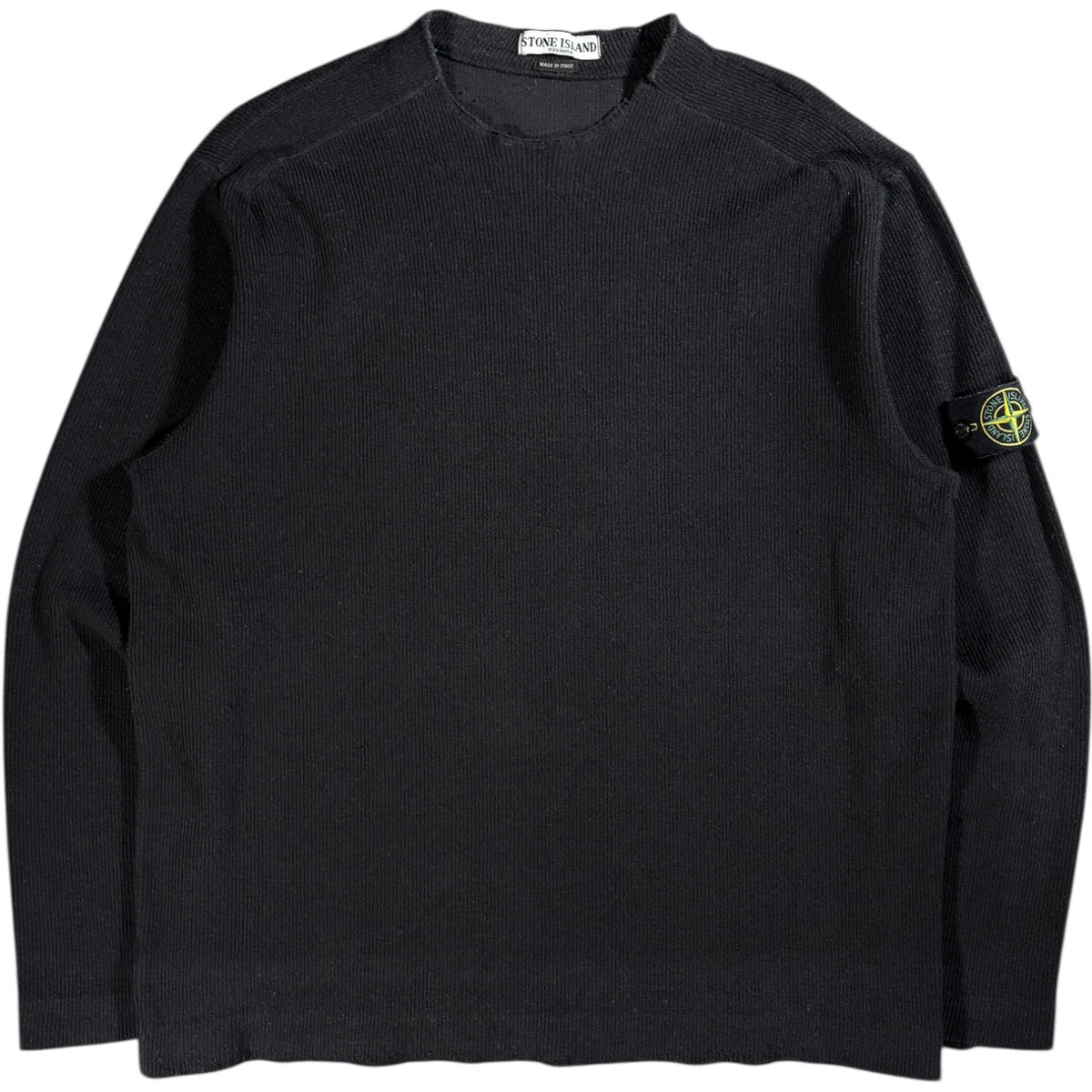 Stone Island 2005 Ribbed Knit Jumper XL | XL, Black