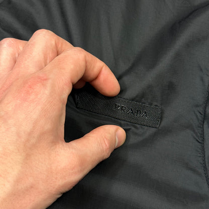 Prada Sport 2007 Nylon Ripstop Carbon Chest Logo Windbreaker Jacket - M | Default Title, Black