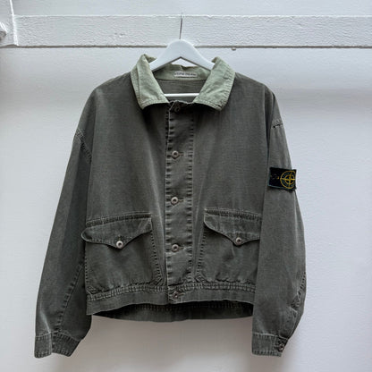 1987 Stone Island Denim Ripstop Jacket (M) | Medium, Red