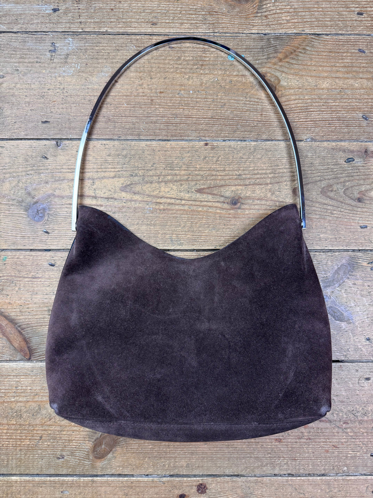 FW 1997 Gucci by Tom Ford brown suede hobo bag | O/S, Brown