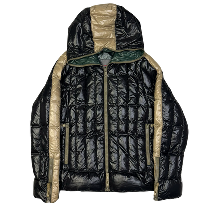 Duvetica Puffer Jacket In Black & Beige ( S )