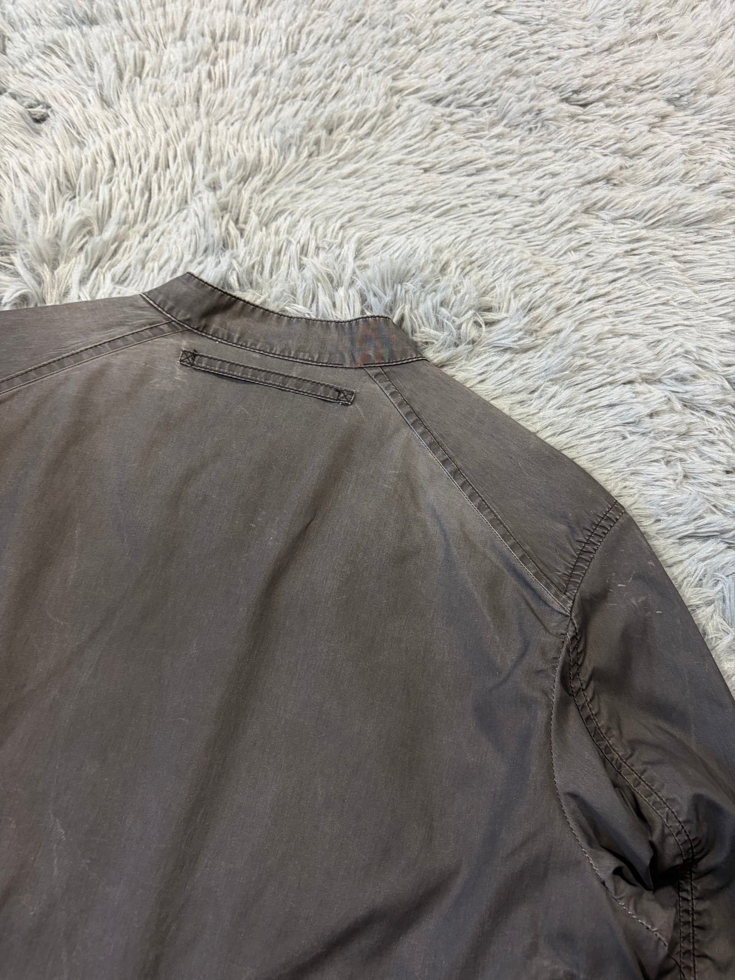 Prada Sport 00’s Ventilated Tela Patina Nylon Acrylic Biker Jacket - S/M | O/S, Grey