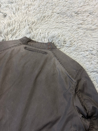 Prada Sport 00’s Ventilated Tela Patina Nylon Acrylic Biker Jacket - S/M | O/S, Grey