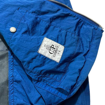 CP Company Blue Nylon Goggle Jacket