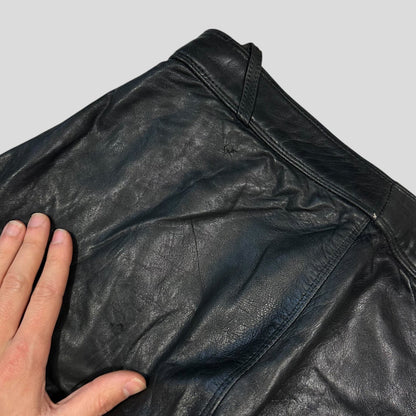 Gianni Versace 1980’s Leather Moto Biker Trousers - IT48 (32)