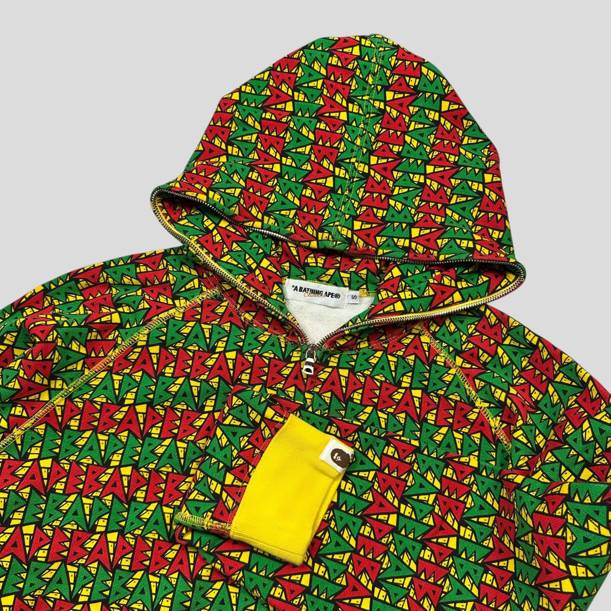Bape OG 2009 Rasta Full Zip Hoodie - S/M | Small, Multicoloured