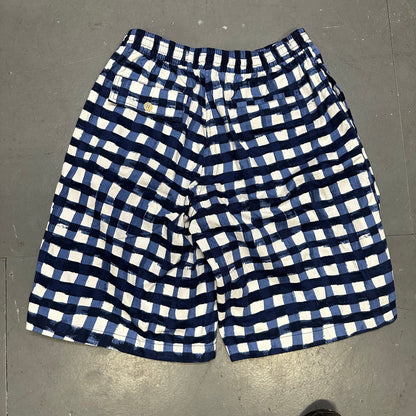 Uniqlo X Marni Wide Fit Check Shorts In Blue ( L )