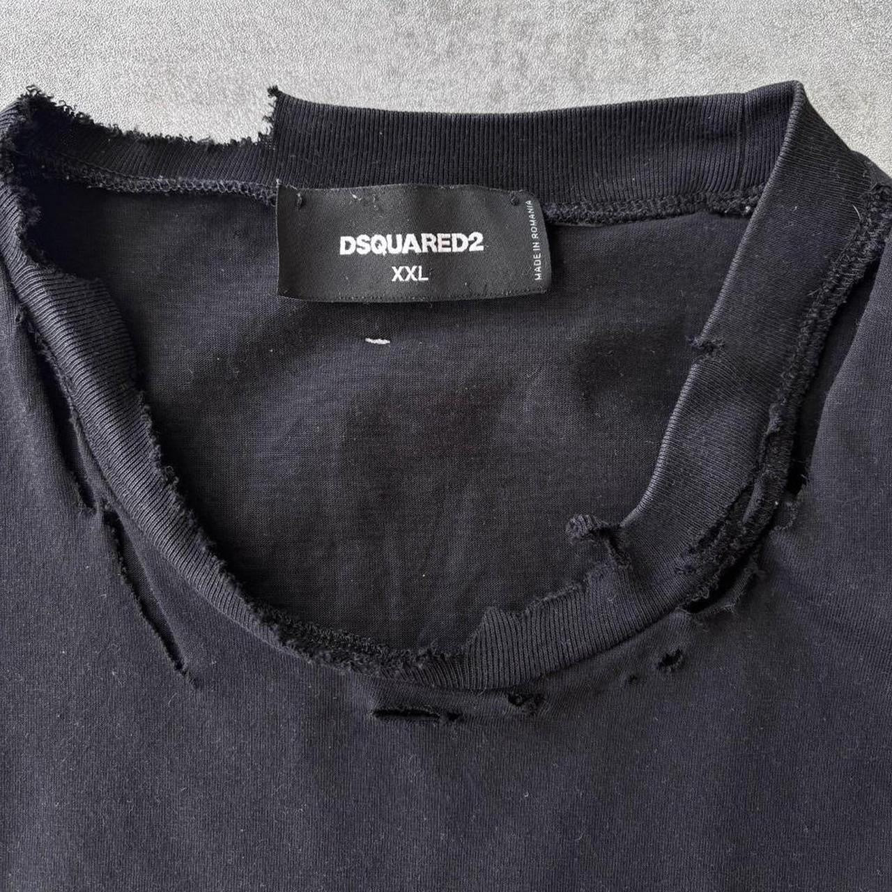 DSQUARED2 DISTRESSED T-SHIRT | O/S, Black