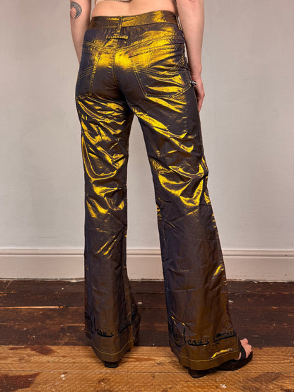 Jean Paul Gaultier c.F/W 1998 gold lamé trousers