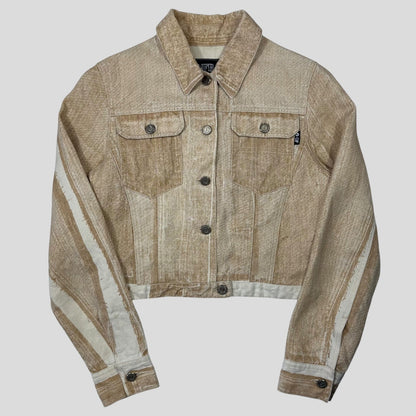 Gianfranco Ferre 90’s Sublimation Acid Wash Hemp Jacket - XS/S | Cream