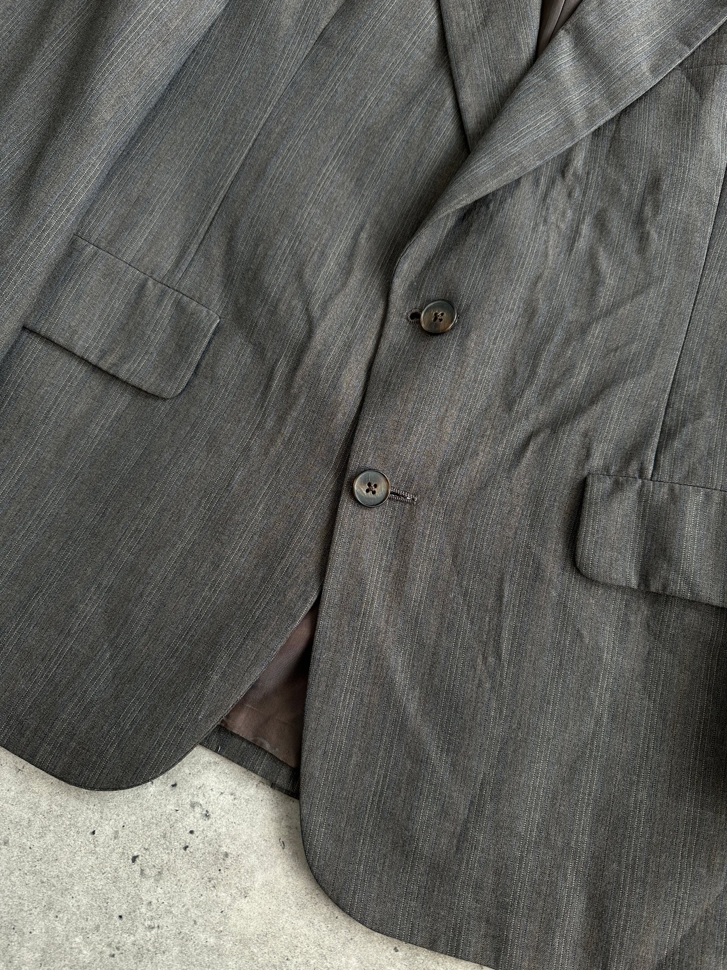 Christian Dior Monsieur 80s Stripe Single Breasted Blazer 38R/L