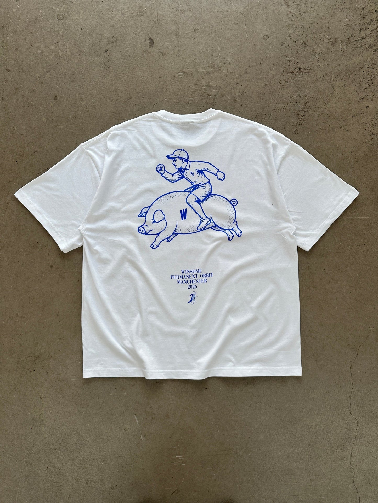 Winsome X PO Run Piggy, Run T-Shirt | Medium, White
