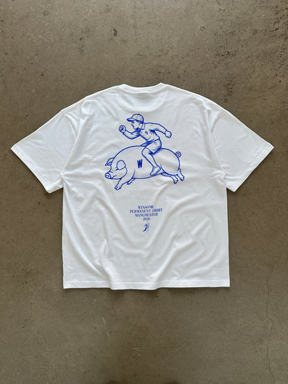 Winsome X PO Run Piggy, Run T-Shirt | Medium, White
