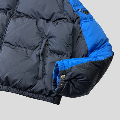 Prada 2012 Plaque Logo Bi-colour Nylon Goose Down Puffer Jacket - IT56 (L/XL) | Default Title, Blue
