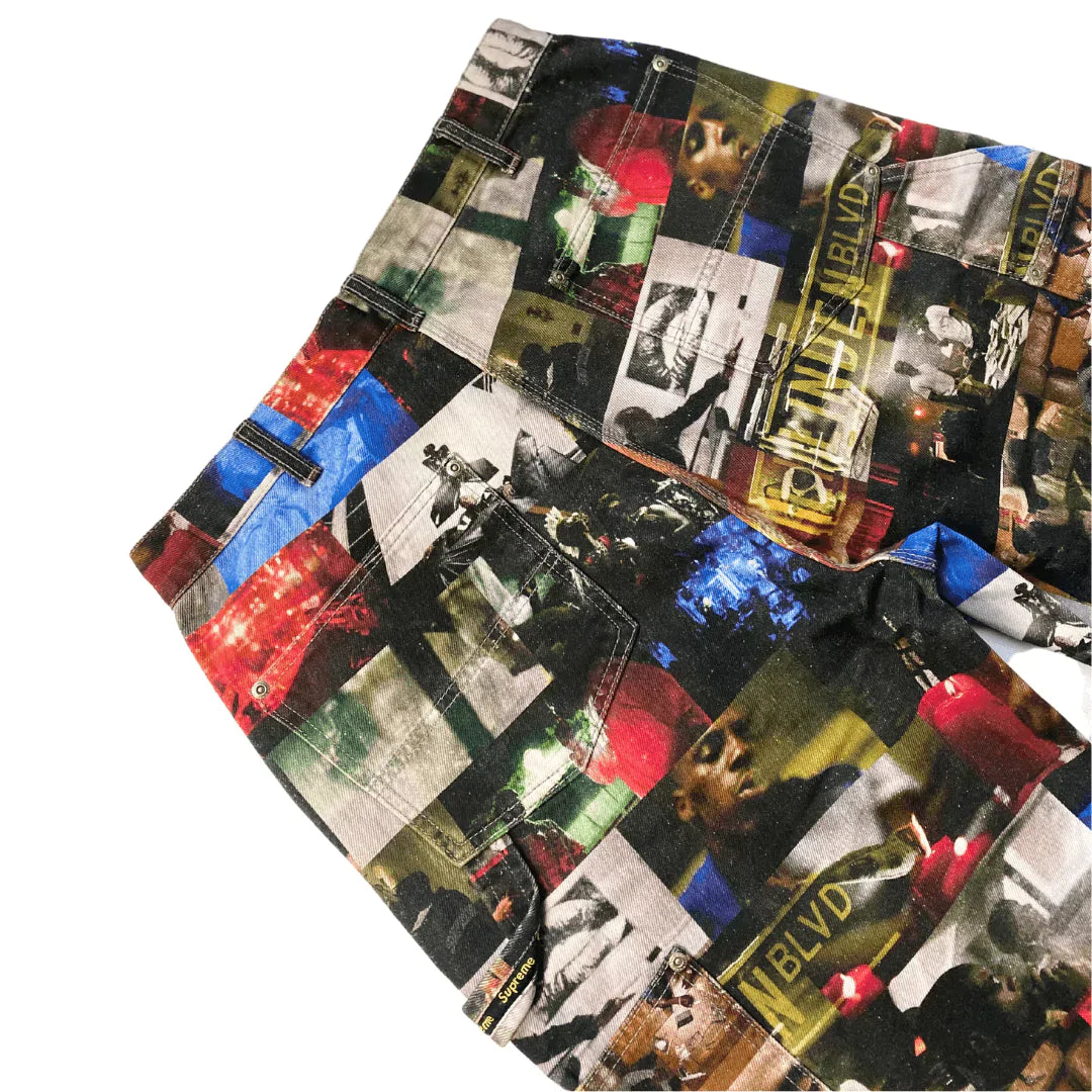 SUPREME NAS & DMX DOUBLE KNEE PAINTER PANTS