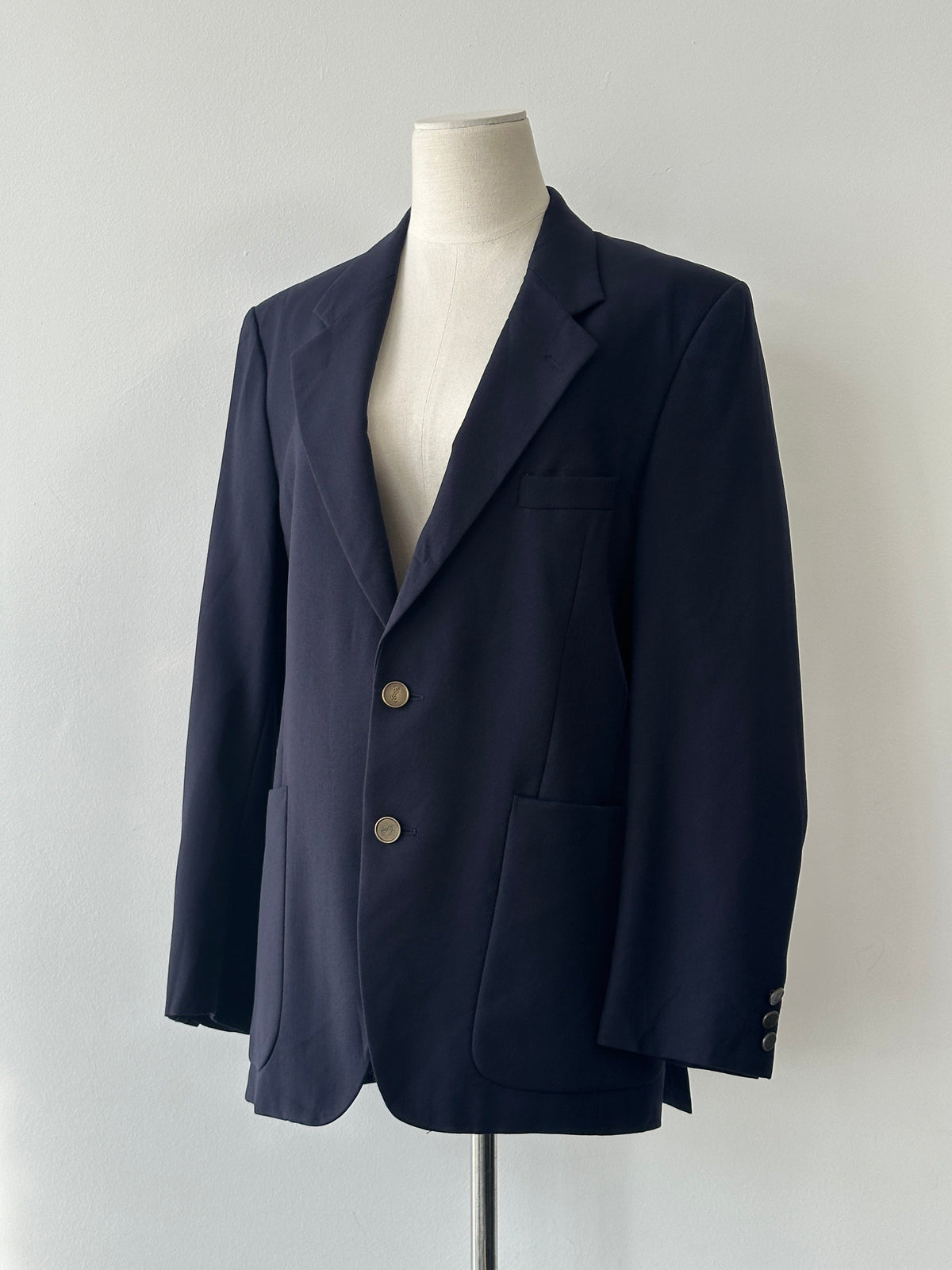 Yves Saint Laurent 1990s Pure Wool Bespoke Button Blazer - M