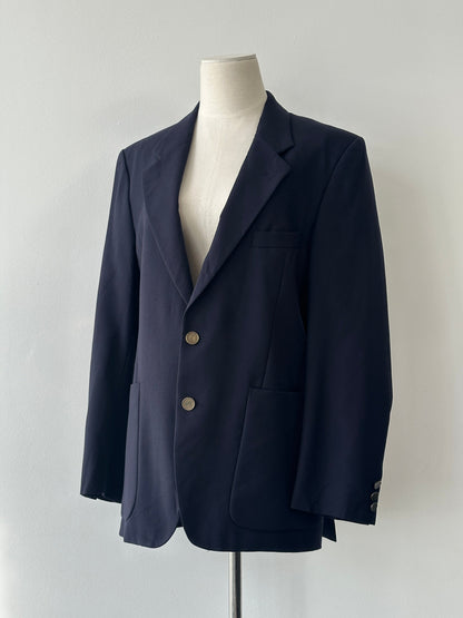 Yves Saint Laurent 1990s Pure Wool Bespoke Button Blazer - M