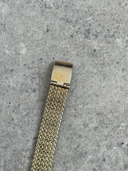Rotary 1980s Gold Plated Quartz Bracelet Logo Watch