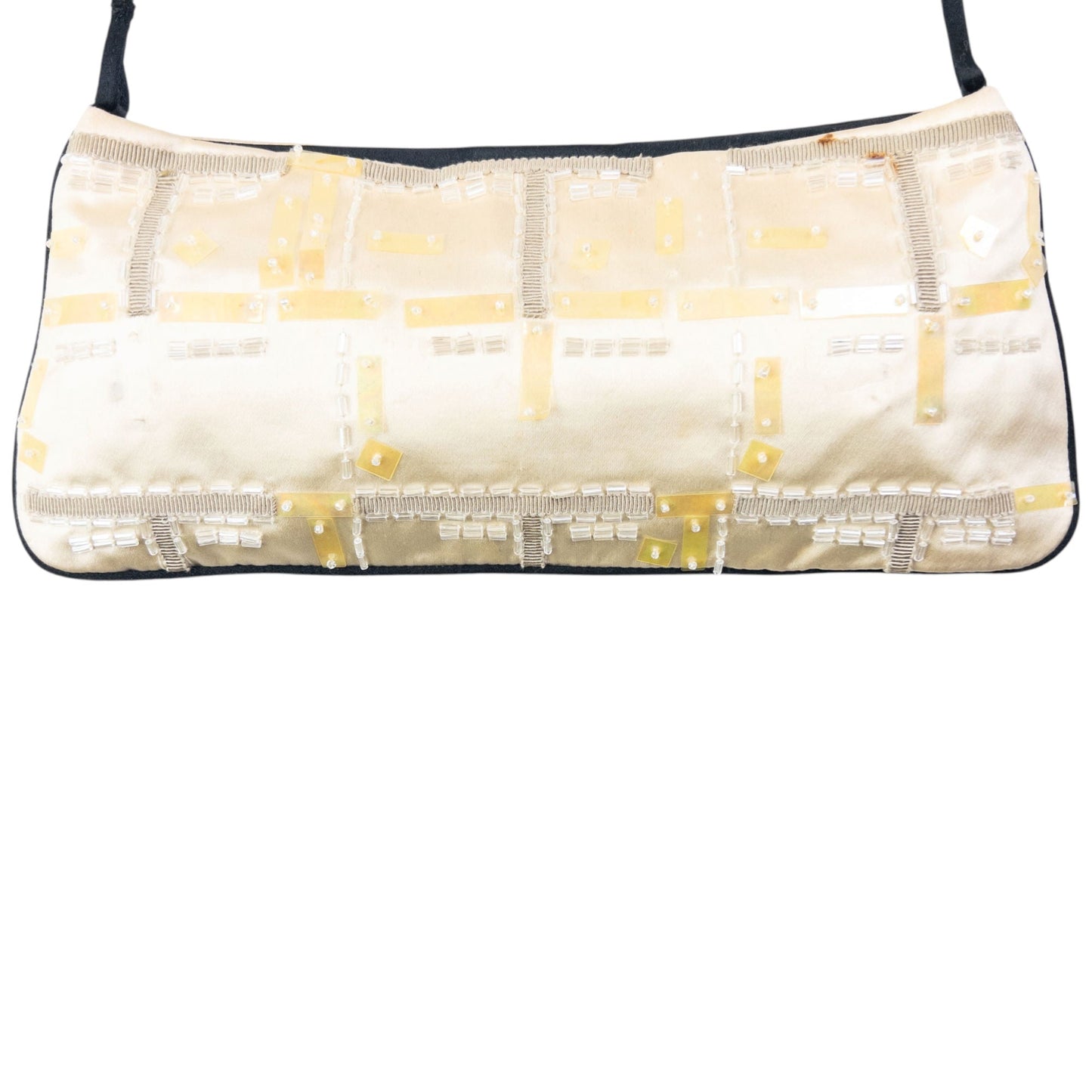 Vintage 2000s Prada Sequin Embellished Shoulder Bag | O/S, Black