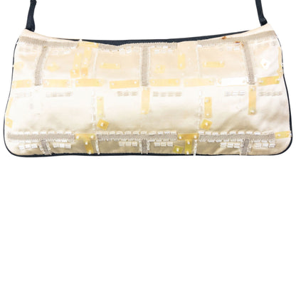 Vintage 2000s Prada Sequin Embellished Shoulder Bag | O/S, Black