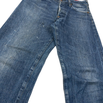 Vintage 2000s Evisu Embossed Double Gull Japanese Denim Jeans Size W30 | W30, Blue