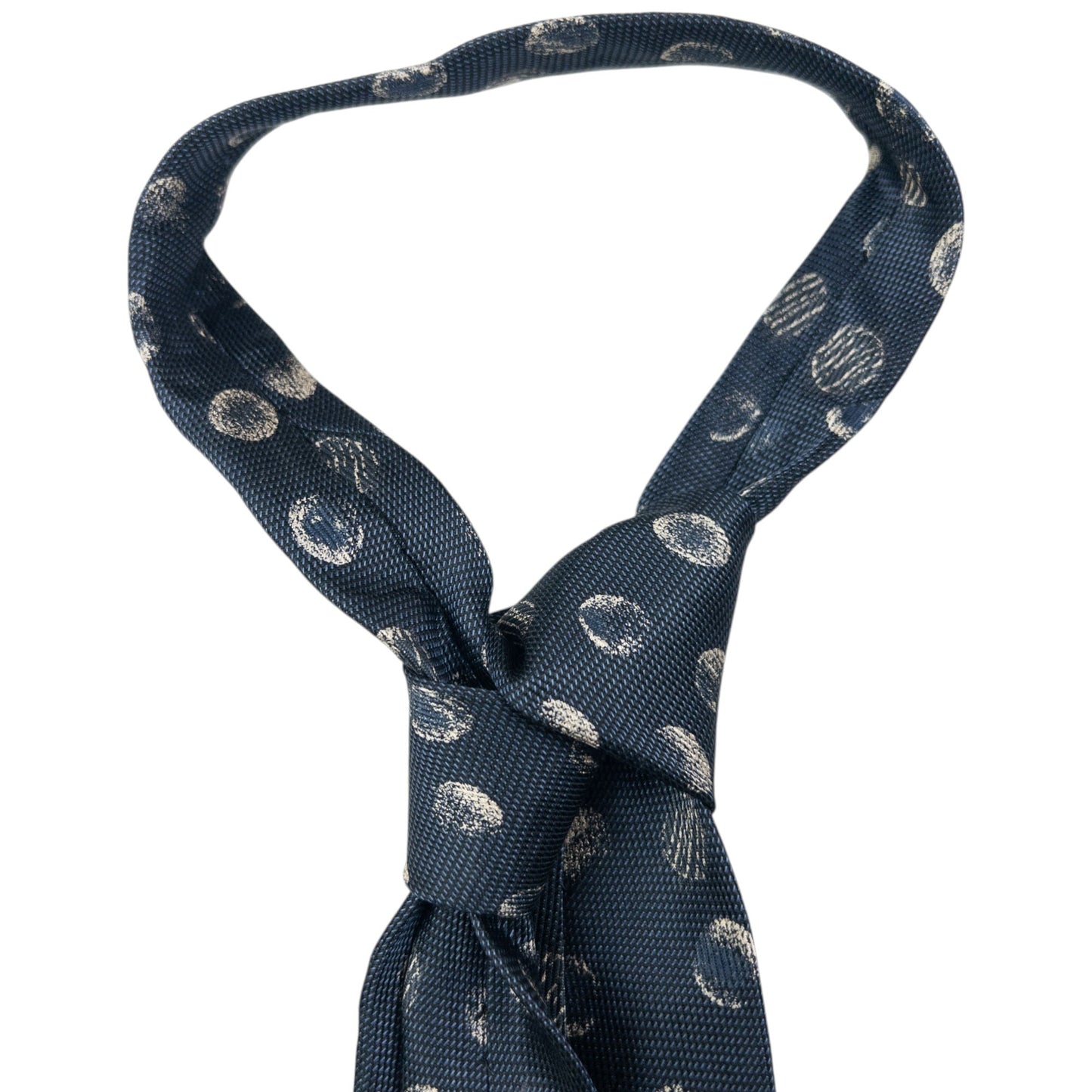 Vintage Issey Miyake Polka Dot Silk Tie | O/S, Cream