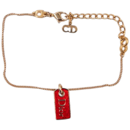 Vintage Dior Red Tag Charm Bracelet