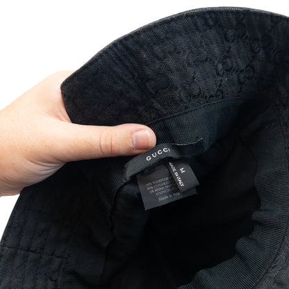 Vintage 2000s Gucci By Tom Ford Monogram Bucket Hat Size S | O/S, Black