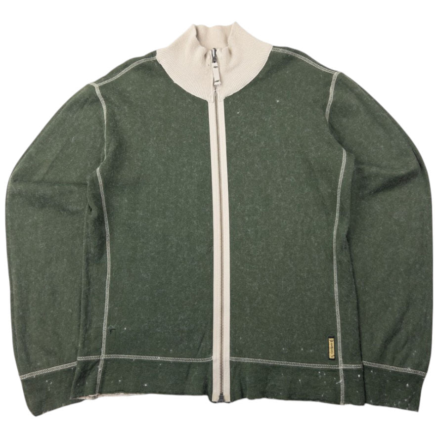 Vintage Armani Jeans Reversible Zip Up Jumper Size S