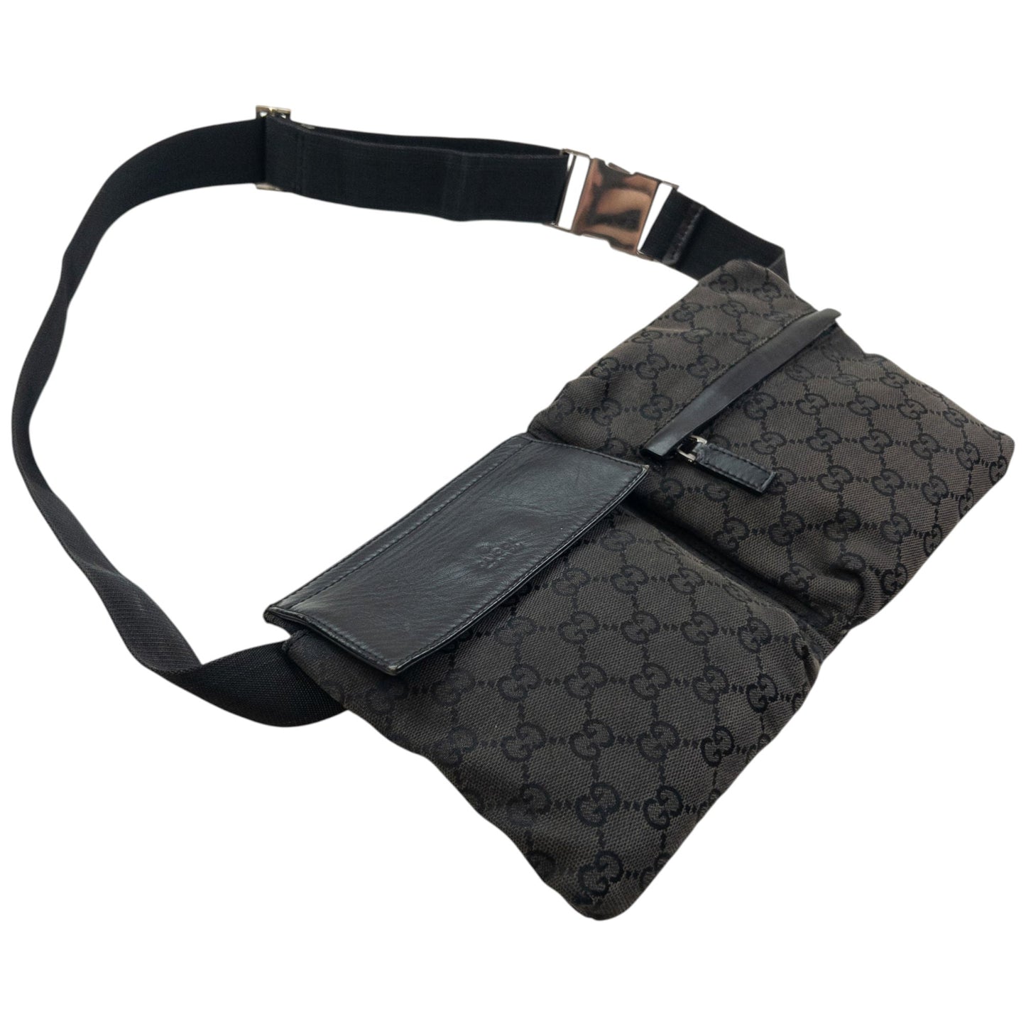 Vintage 2000s Gucci Monogram Crossbody Bag | O/S, Black