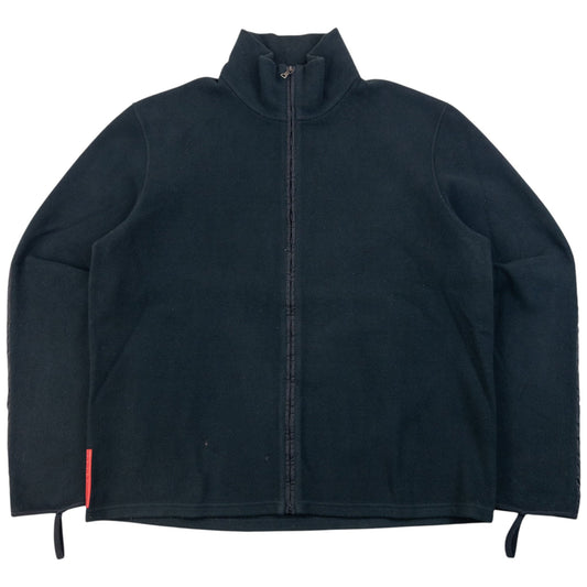 Vintage 2000s Prada Sport Zip Up Fleece Jacket Size XL | XL, Black