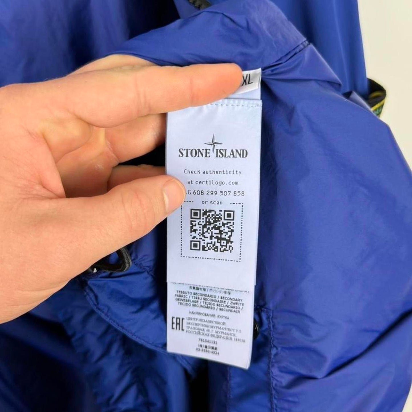 Stone Island Skin Touch Nylon-TC Jacket Blue (XL) | Extra Large, Blue