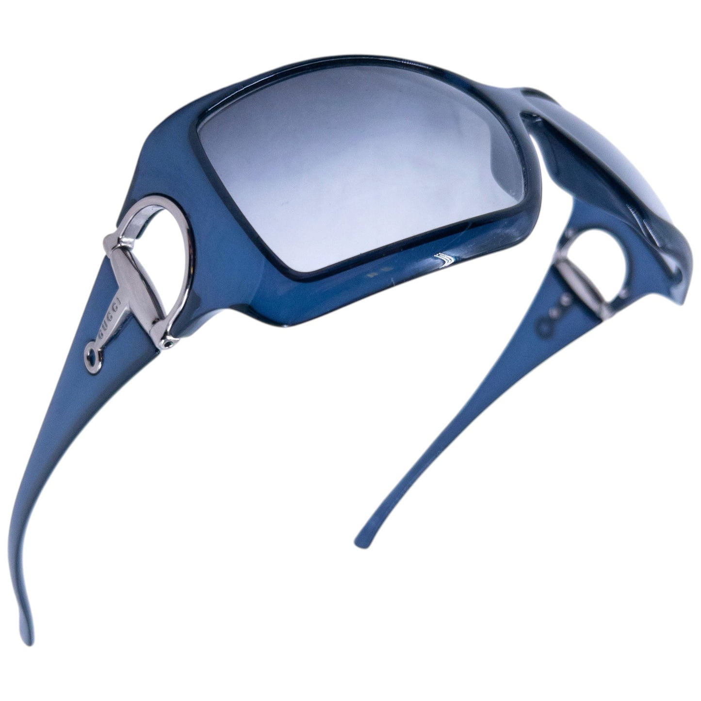 Vintage 2000s Gucci Horse Bit Sunglasses | O/S, Navy