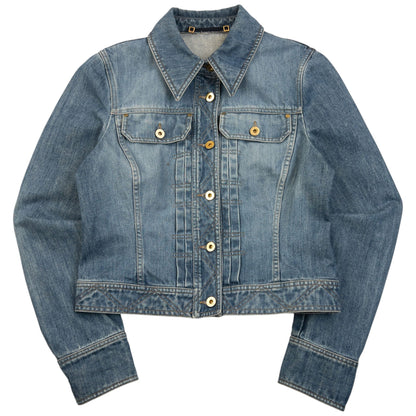Vintage 2000s Gucci By Tom Ford Button Up Denim Jacket Womens Size S | Small, Blue