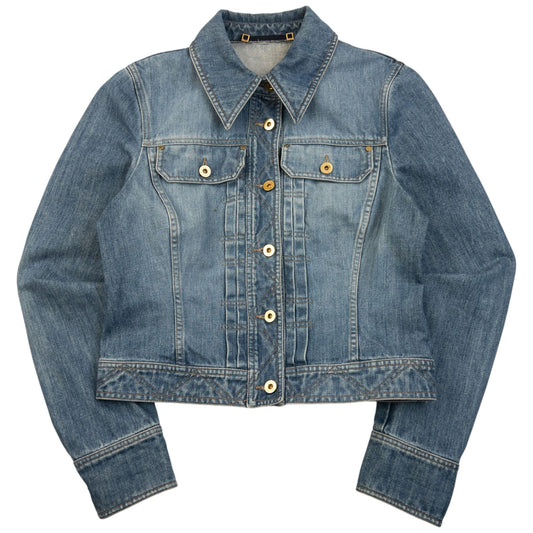 Vintage 2000s Gucci By Tom Ford Button Up Denim Jacket Womens Size S | Small, Blue