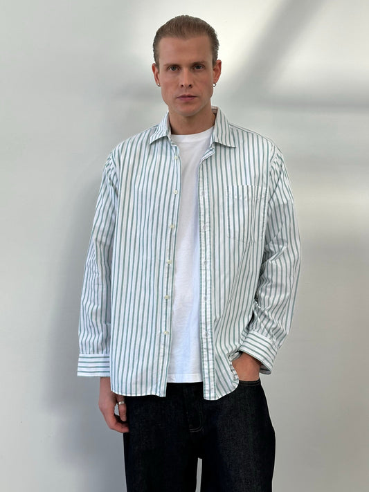 Christian Dior Monsieur 1990s Pure Cotton Striped Shirt - L