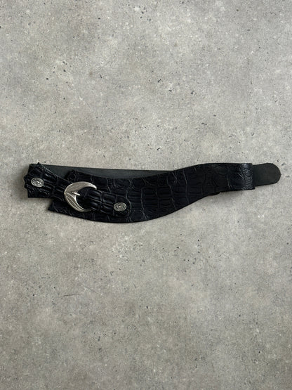 Vintage 1990s Leather Chunky Belt - W30-34