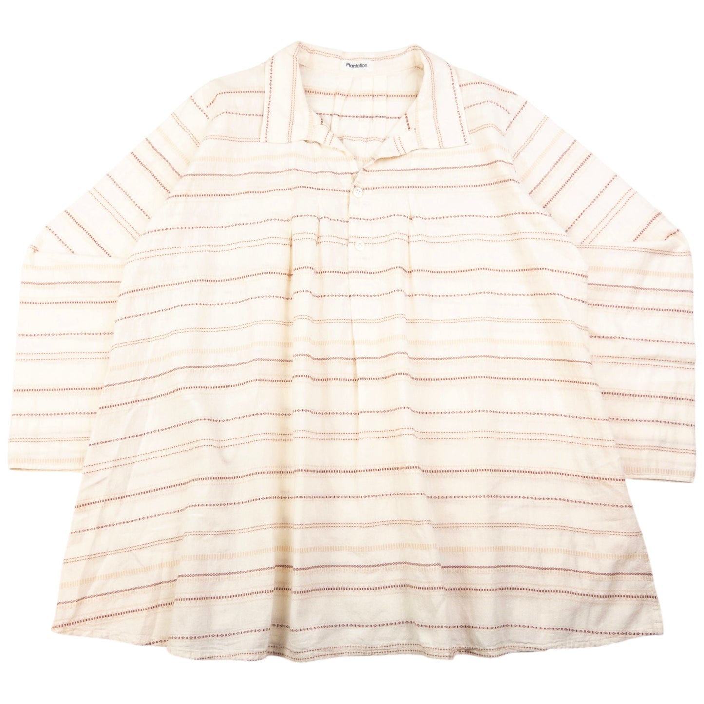 Vintage Plantation By Issey Miyake Striped Button Up Shirt Size M