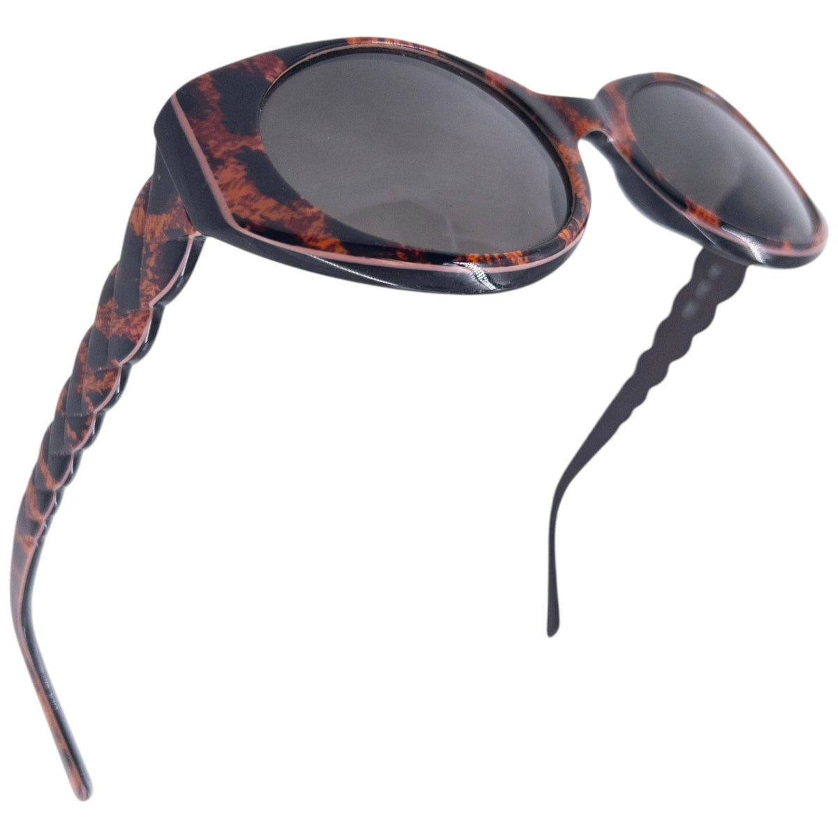 Vintage 90s YSL Yves Saint Laurent Braided Frame Sunglasses | O/S, Tortoiseshell